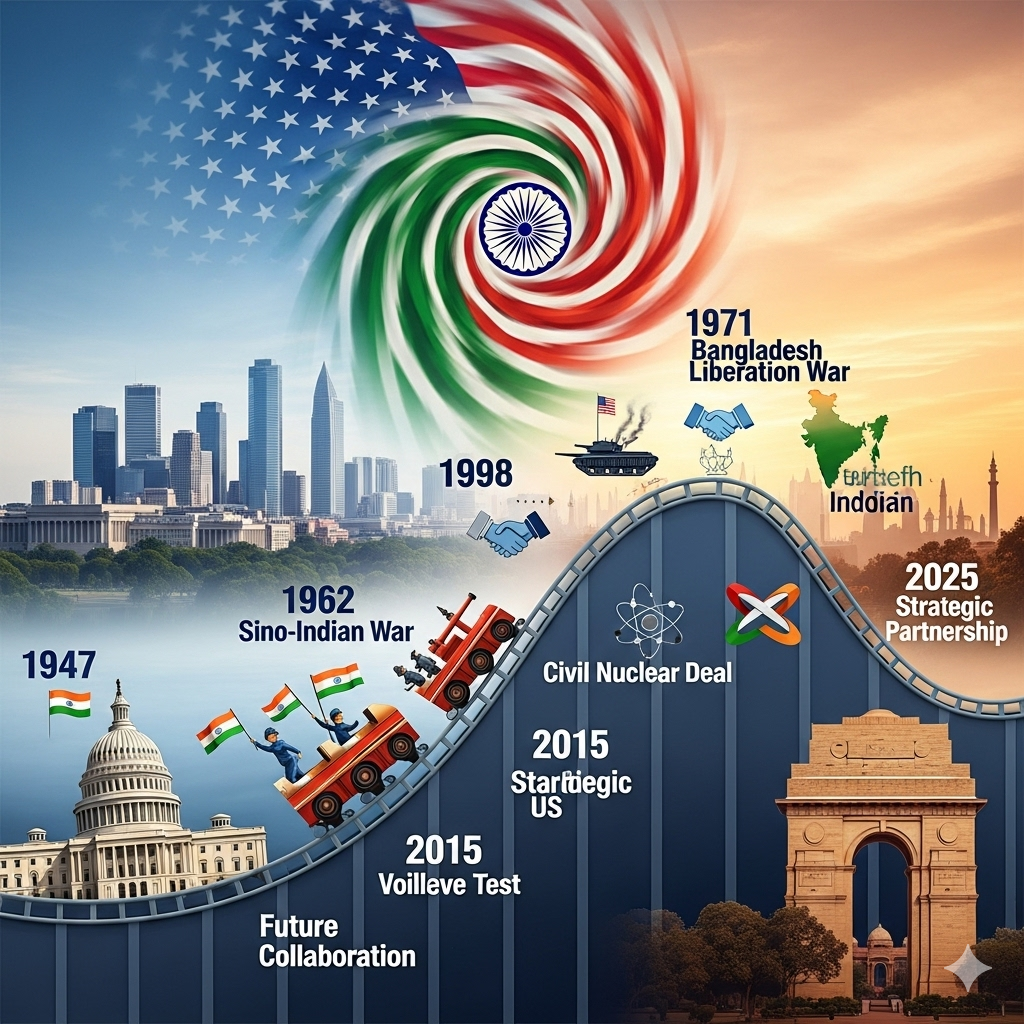US-India Relations: A Rollercoaster from 1947 to 2025